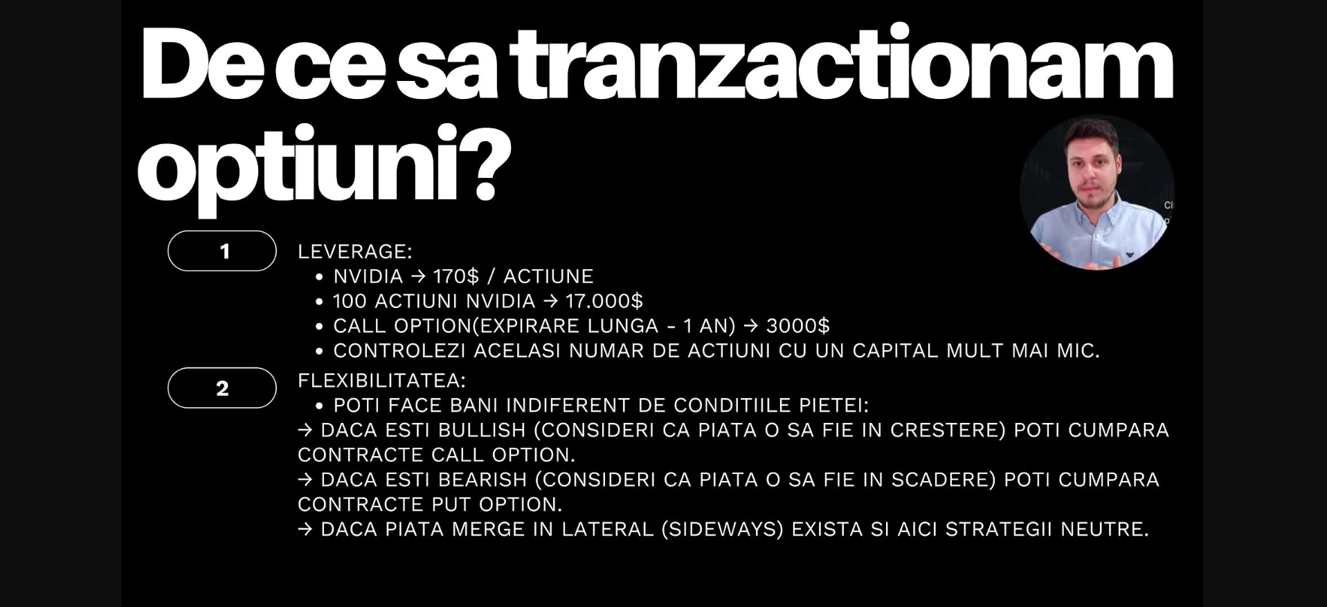 Ghid practic: Lecția 2 opțiuni